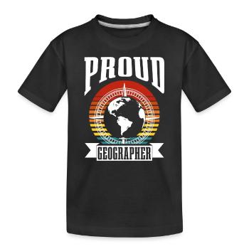 Fier géographe Profession de géographe Géographie - T-shirt bio Premium Enfant - noir - Devant