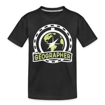 Géographie Géographie Étudiant Géographie Profession - T-shirt bio Premium Enfant - noir - Devant