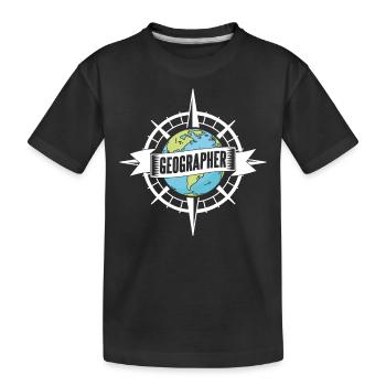 Géographie Profession Géographie Géographie Étudiant - T-shirt bio Premium Enfant - noir - Devant