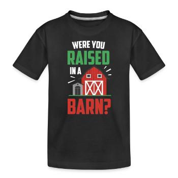 Avez-vous grandi dans une grange? Daddy Papa - T-shirt bio Premium Enfant - noir - Devant