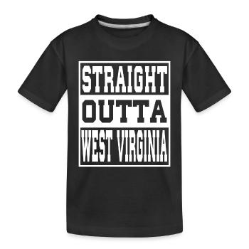 West Virginia Saying Funny West Virginia Gift - Kids' Premium Organic T-Shirt - black - Front