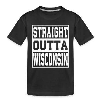 Wisconsin Spruch Lustig Wisconsin Geschenk - Kinder Premium Bio T-Shirt - Schwarz - Vorne