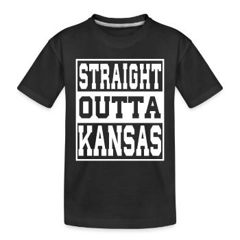 Kansas Saying Funny Kansas Gift - Kids' Premium Organic T-Shirt - black - Front