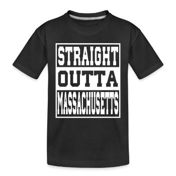 Massachusetts Spruch Lustig Massachusetts Geschenk - Kinder Premium Bio T-Shirt - Schwarz - Vorne