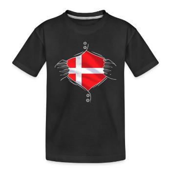 Demark flag proud danish - Kinder Premium Bio T-Shirt - Schwarz - Vorne