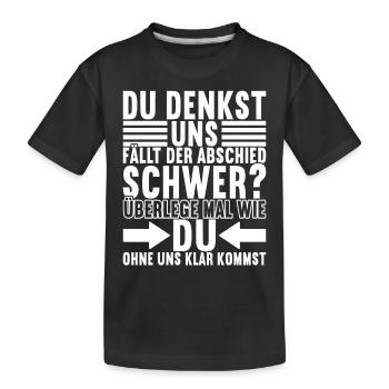 Abschiedsgeschenk Jobwechsel Kollege - Kinder Premium Bio T-Shirt - Schwarz - Vorne