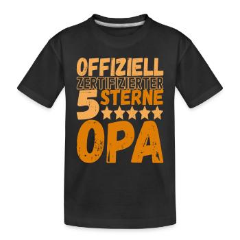 Opa Großvater - Kinder Premium Bio T-Shirt - Schwarz - Vorne