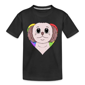 Shih Tzu Chien - T-shirt bio Premium Enfant - noir - Devant
