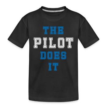Le pilote le fait Pilot Gift - T-shirt bio Premium Enfant - noir - Devant