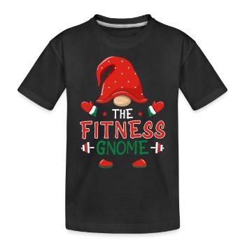 Le Gnome Fitness - Merry Christmas Fitness - T-shirt bio Premium Enfant - noir - Devant