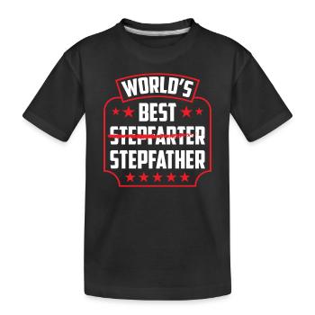 Le meilleur beau-père du monde Beau-père Beau-père Beau-père - T-shirt bio Premium Enfant - noir - Devant