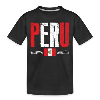 Peru Fan, Amérique du Sud - T-shirt bio Premium Enfant - noir - Devant