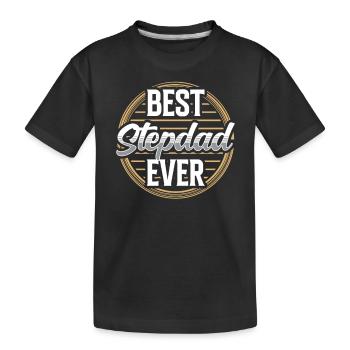 Meilleur beau-père jamais beau-père beau-père beau-père beau-père beau-père - T-shirt bio Premium Enfant - noir - Devant