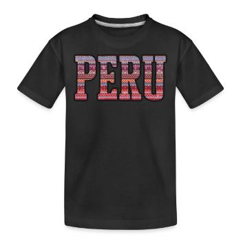 Peru Fan, Amérique du Sud - T-shirt bio Premium Enfant - noir - Devant
