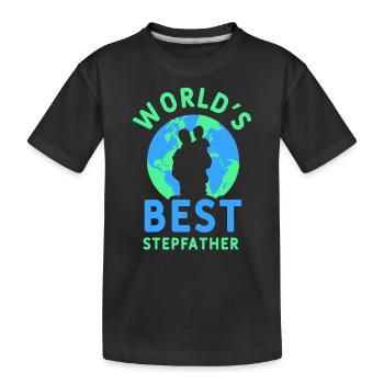 Le meilleur beau-père du monde Beau-père Beau-père Beau-père - T-shirt bio Premium Enfant - noir - Devant