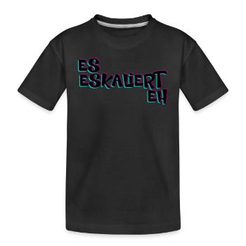 Es Eskaliert Eh Techno Rave - Kinder Premium Bio T-Shirt - Schwarz - Vorne