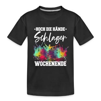 Schlagerparty Schlager - Kinder Premium Bio T-Shirt - Schwarz - Vorne