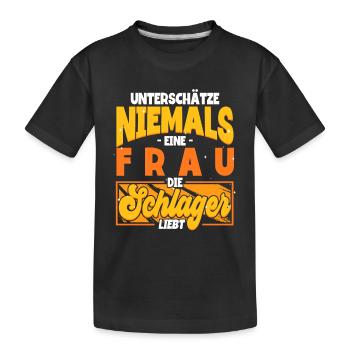 Schlagerparty Frauen Schlager - Kinder Premium Bio T-Shirt - Schwarz - Vorne