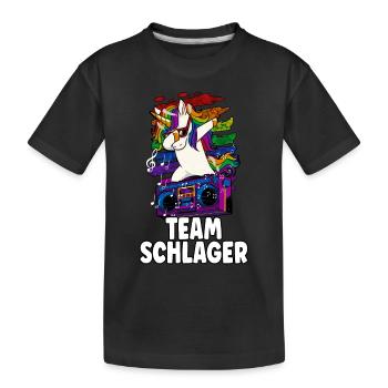 Schlagerparty Team Schlager - Kinder Premium Bio T-Shirt - Schwarz - Vorne