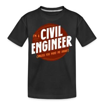 Je suis ingénieur civil - T-shirt bio Premium Enfant - noir - Devant