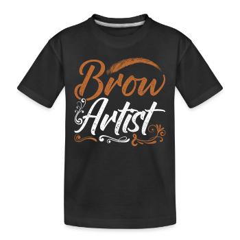 Maquillage Artiste Cadeau Beauté Sourcils Artiste - T-shirt bio Premium Enfant - noir - Devant