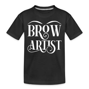 Maquillage Artiste Cadeau Beauté Sourcils Artiste - T-shirt bio Premium Enfant - noir - Devant