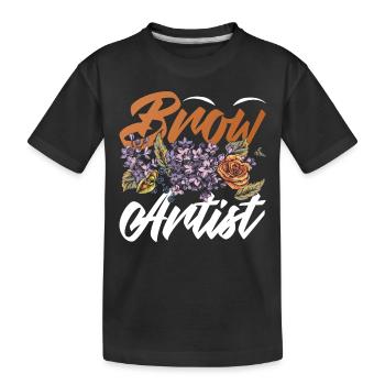 Brow Artist - Kinder Premium Bio T-Shirt - Schwarz - Vorne