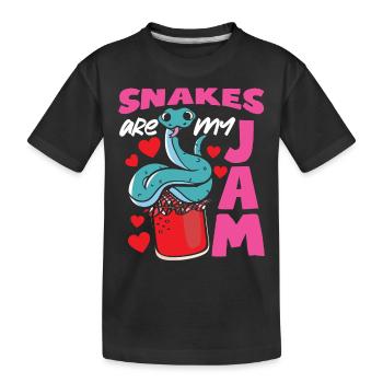 Serpent Serpent Serpent Les Serpents Sont Ma Confiture - T-shirt bio Premium Enfant - noir - Devant