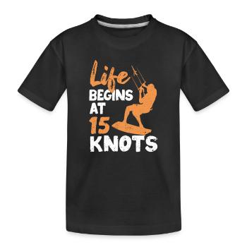 Kitesurf Kitesurf Drôle de blague Vie - T-shirt bio Premium Enfant - noir - Devant