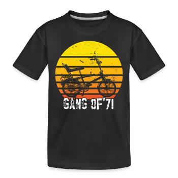 Bonanzarad Bonanza Bike Hipster Birthday 1971 - Kids' Premium Organic T-Shirt - black - Front