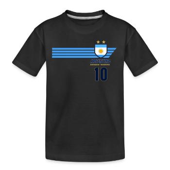 Argentina Albiceleste Football Fan Jersey - Kids' Premium Organic T-Shirt - black - Front