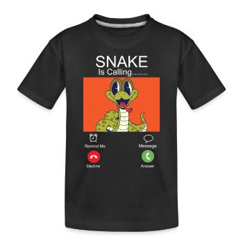 Snake Serpent Phone Display Snake - Kids' Premium Organic T-Shirt - black - Front