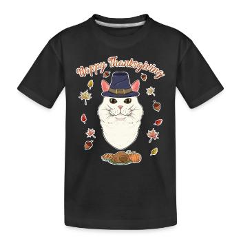 Turc Angora Cat Lover I Happy Thanksgiving - T-shirt bio Premium Enfant - noir - Devant