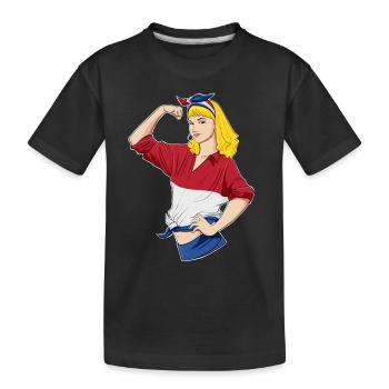 Dutch Girl Unbreakable I Dutch Heritage I - Kids' Premium Organic T-Shirt - black - Front