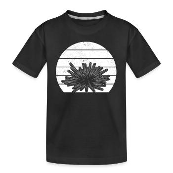 Seeigel Sonnenuntergang Seeigel-Liebhaber I - Kinder Premium Bio T-Shirt - Schwarz - Vorne