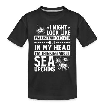 It might seem like I'm listening to you - Kids' Premium Organic T-Shirt - black - Front