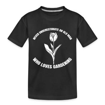 Jardinier Cadeau Hobby Jardin Verger - T-shirt bio Premium Enfant - noir - Devant