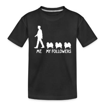 I Mes Followers Spitz Pomeranian Dog Breeder - T-shirt bio Premium Enfant - noir - Devant