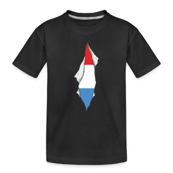 luxembourg flag proud - Kinder Premium Bio T-Shirt - Schwarz - Vorne
