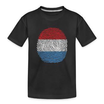 drapeau luxembourgeois fier - T-shirt bio Premium Enfant - noir - Devant
