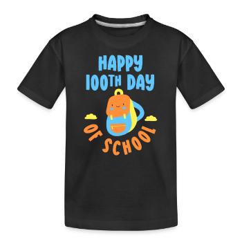 Alles Gute Zum 100 Schultag Team 100 Tage Süß - Kinder Premium Bio T-Shirt - Schwarz - Vorne