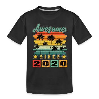 Awesome Since 2020 - Kinder Premium Bio T-Shirt - Schwarz - Vorne