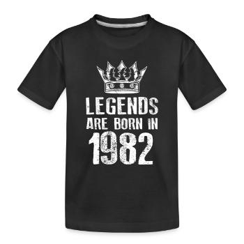 1982 legends born in - Kids' Premium Organic T-Shirt - black - Front