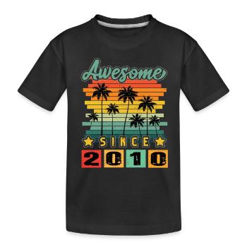 Awesome Since 2010 - Kinder Premium Bio T-Shirt - Schwarz - Vorne