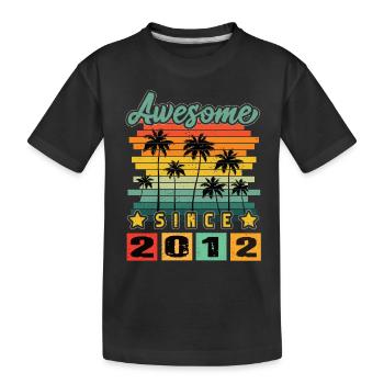 Awesome Since 2012 - Kinder Premium Bio T-Shirt - Schwarz - Vorne