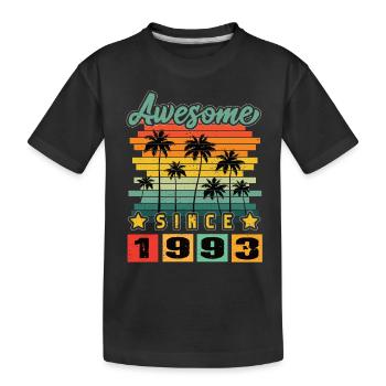 Awesome Since 1993 - Kinder Premium Bio T-Shirt - Schwarz - Vorne