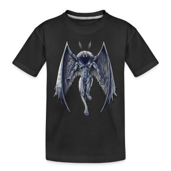Créature cryptide Mothman - T-shirt bio Premium Enfant - noir - Devant