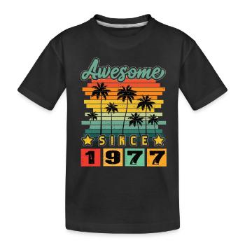 Awesome Since 1977 - Kinder Premium Bio T-Shirt - Schwarz - Vorne