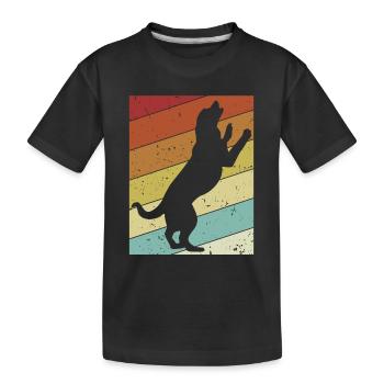 Vierbeiner Wauwau Rüde Hundebesitzer Hund - Kinder Premium Bio T-Shirt - Schwarz - Vorne