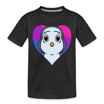 Bisexual Penguin Gift - Kids' Premium Organic T-Shirt - black - Front